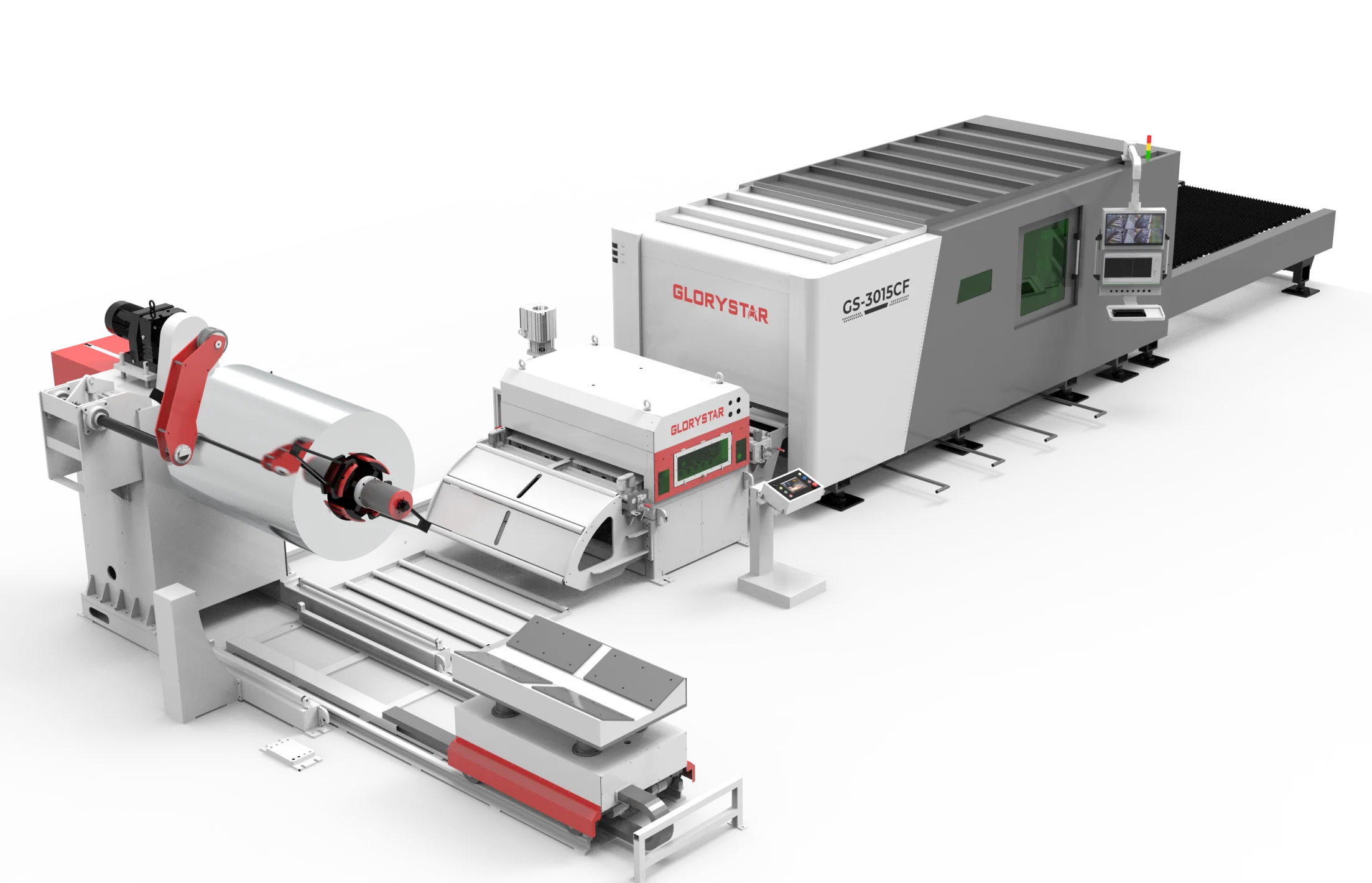 Uncoiling and Leveling Laser Cutting Line | GS-CF SERIES
